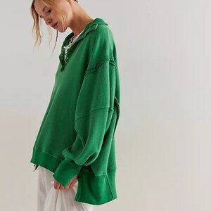 Free People We The Free Camden Henley Sweatshirt in Rolling Hills size XS